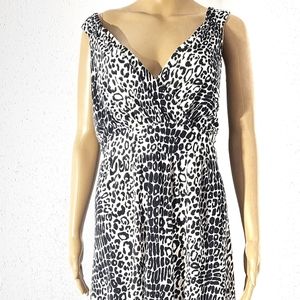 Michael Kors black and grey leopard print dress size 1x